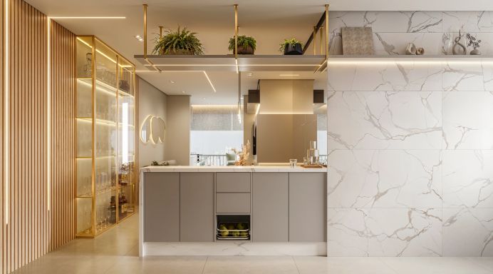 Modelo sugestivo de decoração para cozinha
