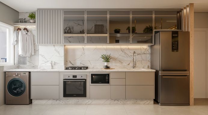 Modelo sugestivo de decoração para cozinha