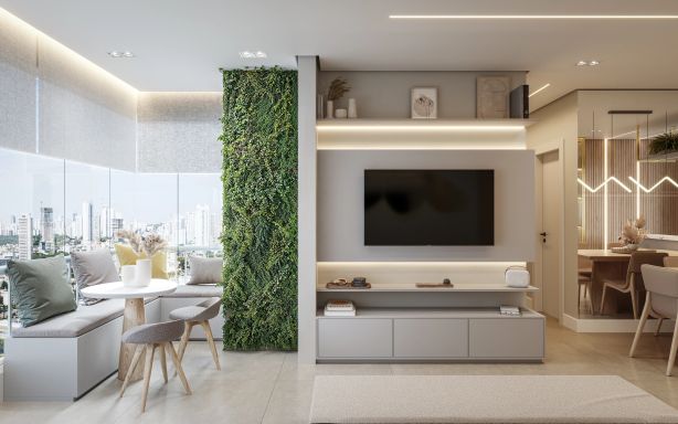Modelo sugestivo de decoração para sala