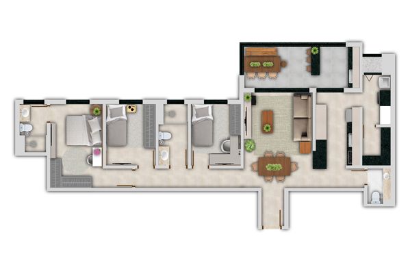 Planta de 109 m²
