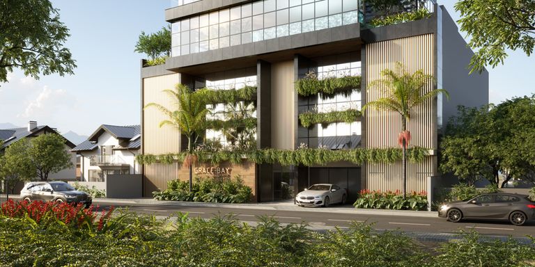 Imagem da fachada do Grace Bay - Grace Bay – Apto  de 2 Quartos (2 suíte) a 300 metros da praia, Piçarras