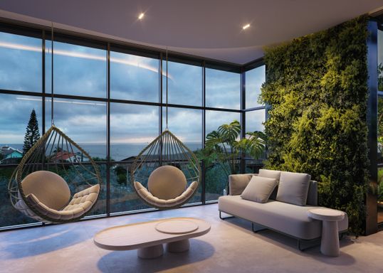 Imagem da sacada integrada com vista frente Mar -Grace Bay – Apto  de 2 Quartos (2 suíte) a 300 metros da praia, Piçarras
