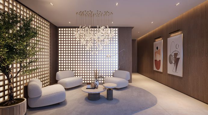Imagem do Hall de entrada do empreendimento Grace Bay - Grace Bay – Apto  de 2 Quartos (2 suíte) a 300 metros da praia, Piçarras