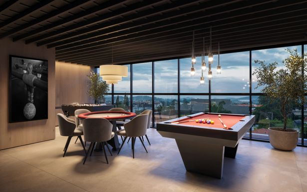 Imagem do salão de festa com  vista para o mar -Grace Bay – Apto  de 2 Quartos (2 suíte) a 300 metros da praia, Piçarras
