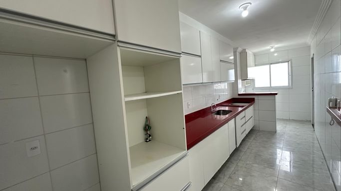 Cozinha americana planejada.