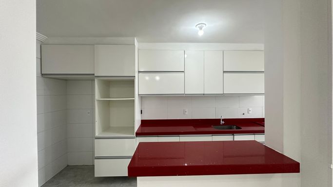 Cozinha americana planejada.