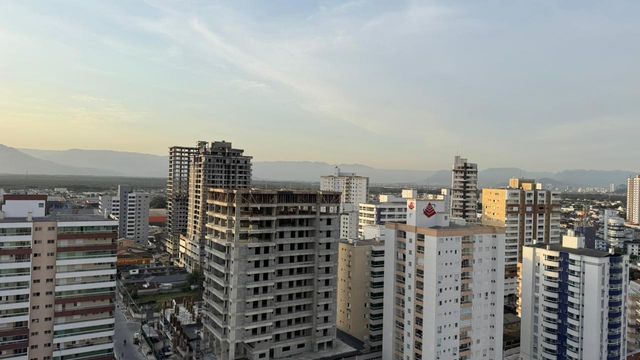 Vista livre da sacada gourmet.