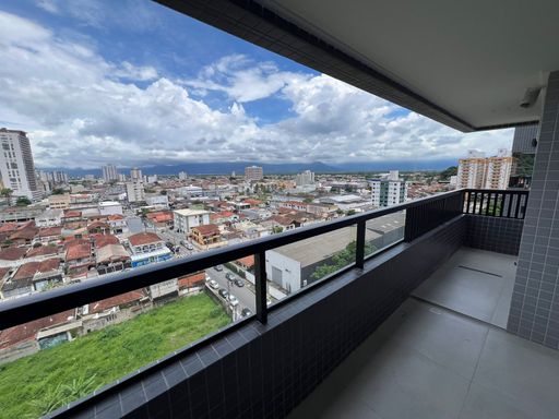 Vista livre da sacada gourmet.