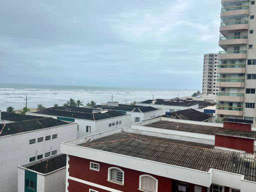 Vista para o mar da sacada.