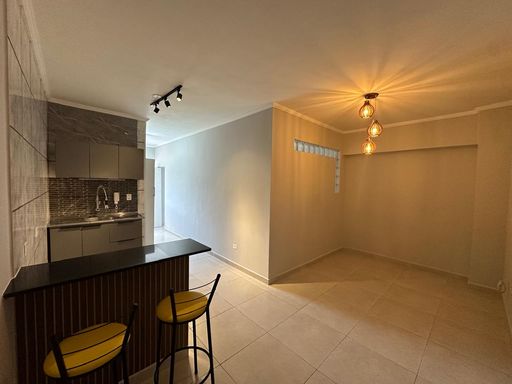 Sala e cozinha americana.