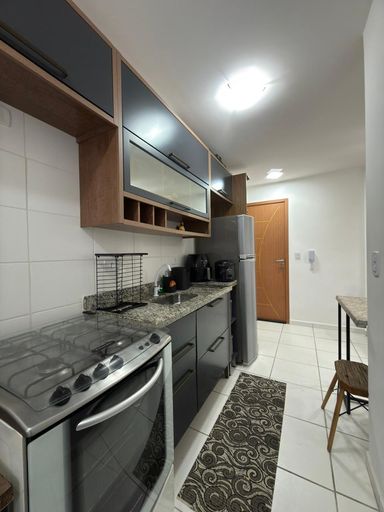 Cozinha americana planejada.