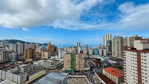 Vista livre da sacada gourmet.